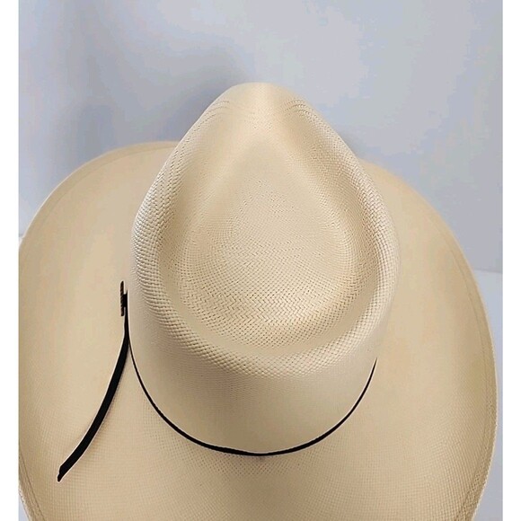 Vtg Resistol 7 1/4 Self-Conforming Western Cowboy Straw Hat Shantung Panama 4X main image 11